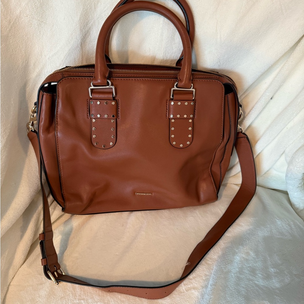 Rebecca Minkoff Brown Leather Handbag with Crossbody Strap